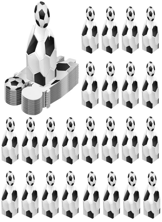 Glavatrix 24 Pieces Soccer Treat Boxes Sport Party Favor Boxes Paper Candy Goodie Snack Gift Boxes for Soccer Theme Birthday Baby Shower Party Decorations Supplies - Image 1